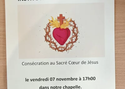 Consécration de l’école Sainte-Marthe au Sacré-Cœur de Jésus à Draguignan